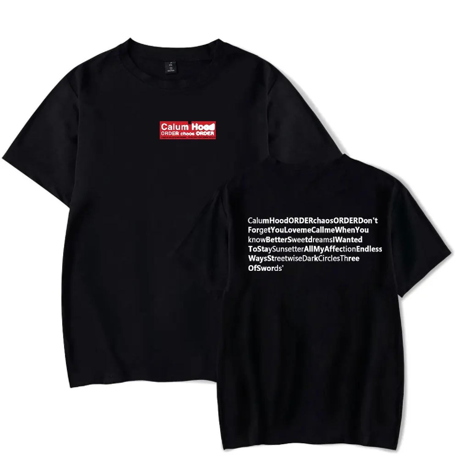 

Calum Hood Tshirt Crewneck Short Sleeve T-shirt Men Women Streetwear Printing Casual Fashion Harajuku Hip Hop S чёрный