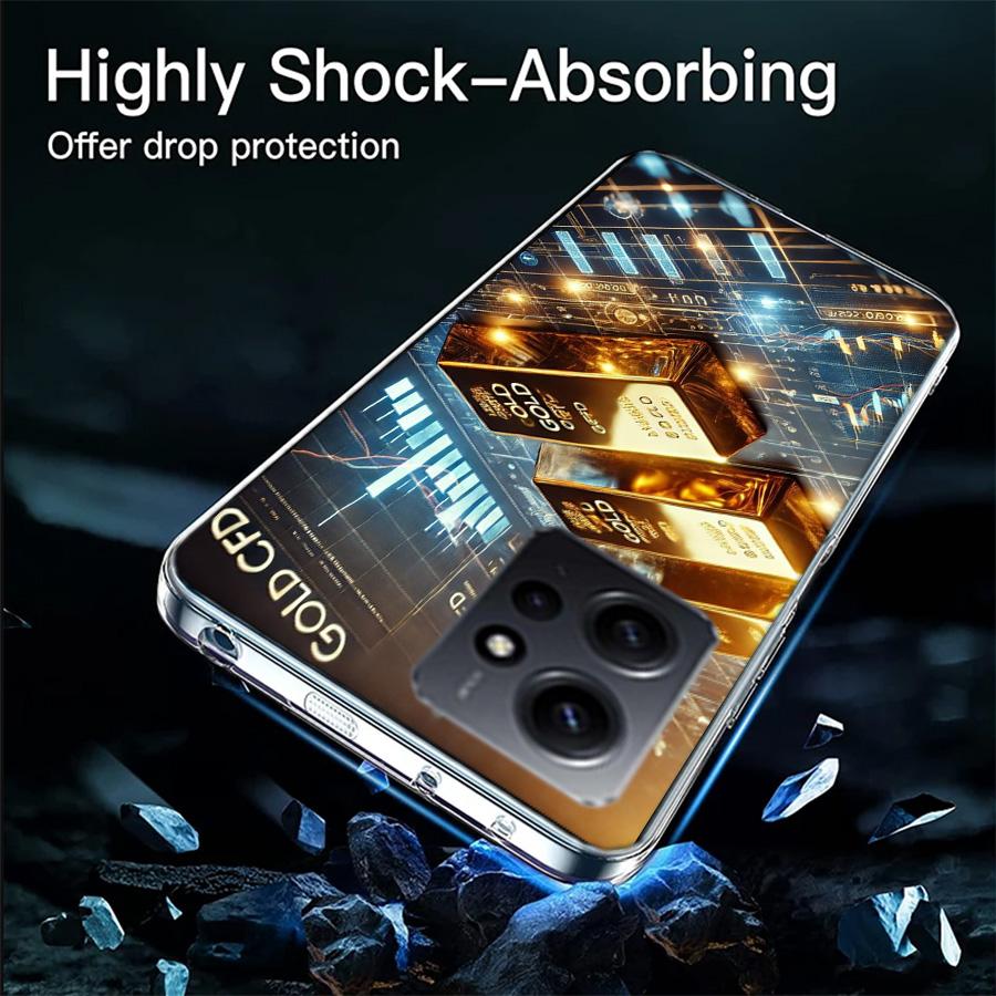 Trading Gold Contracts for Difference Phone Case For Redmi 12 13C 12C 15C 9 10 10C Note 13 Pro Plus 14 15 Pro 9T 9C 9A TPU Soft