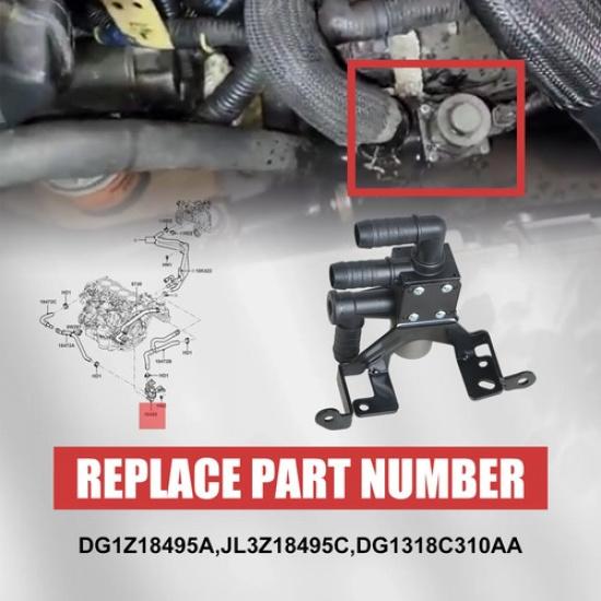 2 Pin HAVC Heater Control Valve for Ford F-150 18- Taurus 13-17 JL3Z-18495-C