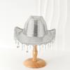 Men's and Women's Western Cowboy Hats, Sequined Fringed Stars, Wide-brimmed Hats, BR Street Party Jazz Hats.