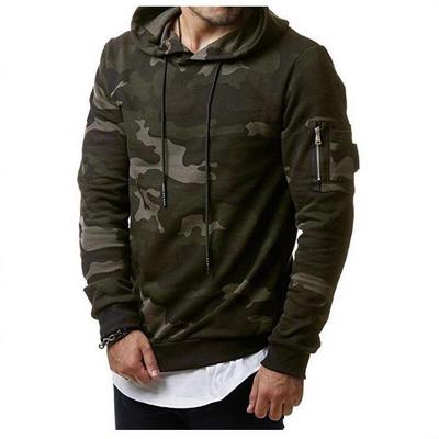 Men's Slim-Fit Camouflage Hooded Fleece Sweatshirt