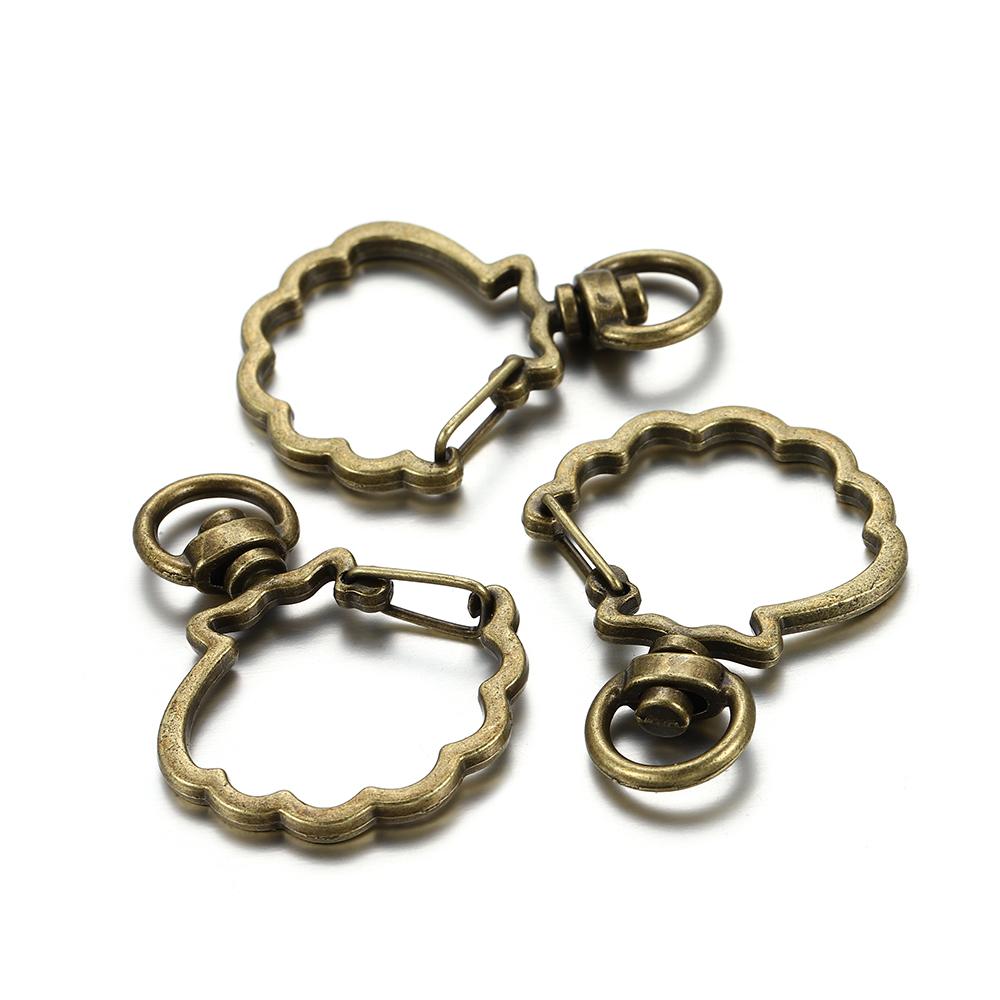 10pcs Cat Heart Snap Hook Trigger Clips Buckles for Keychain Lobster Lobster Clasp Hooks for Key Ring Clasp Jewelry Accessories