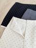Polka Dot Lace Trim A-Line Midi Skirt, Spring/Summer 2025 Fashion, Petite High-Waist Hip-Hugging Fit