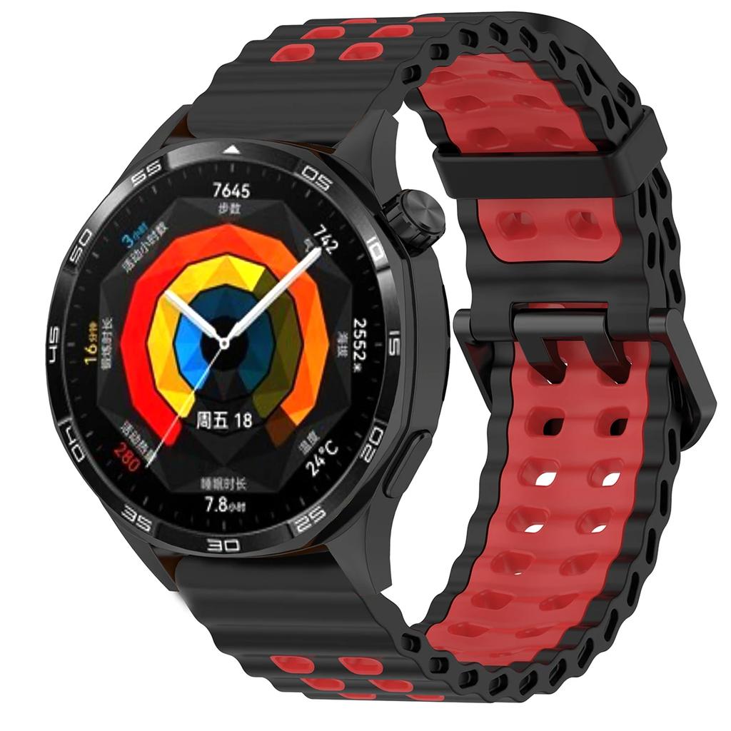 22mm Ocean Silicone Strap for Huawei Watch GT5 5Pro GT4 46mm Replacement Bracelet for Samsung Galaxy Watch 3 45mm Gear S3