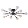 Black & White Nordic Minimalist Branch Chandelier LED Ceiling Light for Dining, Living, Bedroom, & Hotel Rooms