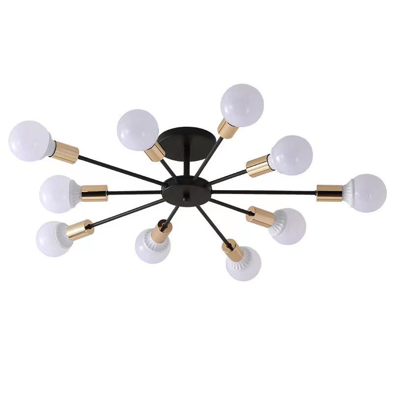 Black & White Nordic Minimalist Branch Chandelier LED Ceiling Light for Dining, Living, Bedroom, & Hotel Rooms