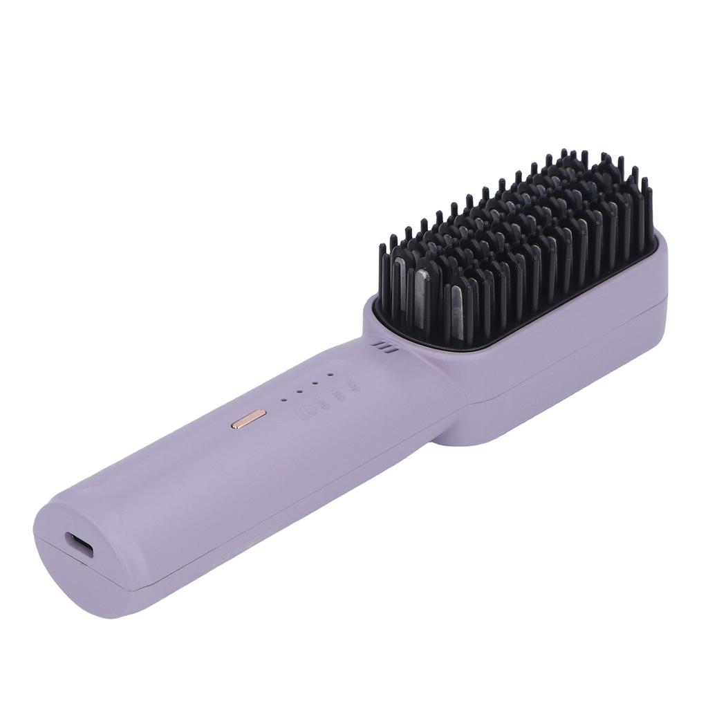 2500mAh Hair Straightener Brush Fast Heating Portable Hair Straightening Comb for Women