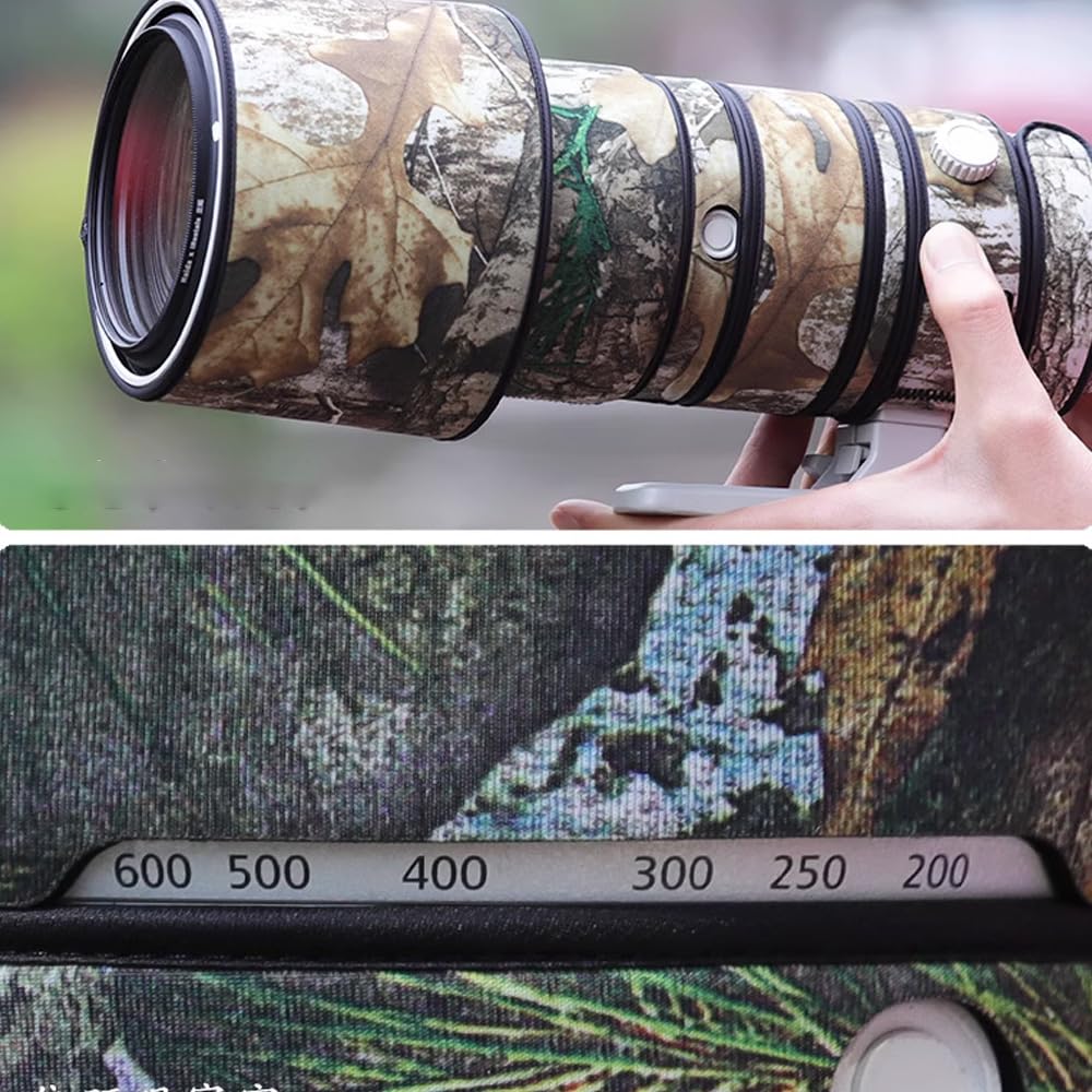 SUPBIG Waterproof Lens Protector for Nikon Z 600mm VR S Telephoto Camouflage Protective Cover with Elastic Fabric F6.3 Lens, (Elegant Black)