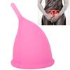 Reusable Menstrual Cup Silicone Period Tampon and Pad Alternative Feminine Hygiene Care PinkS