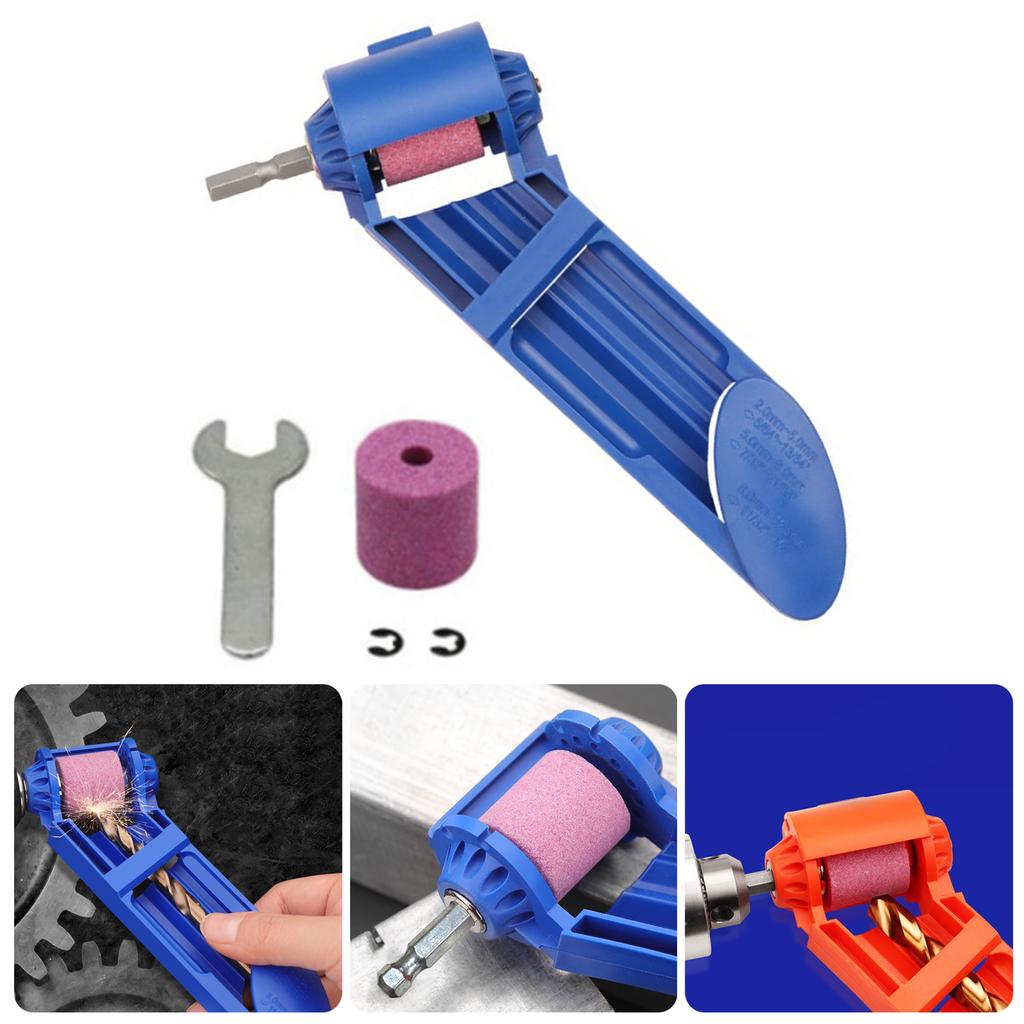 Portable Drill Bit Sharpener Kit Includes Grinder Wrench and Grinding Stone for DIY Enthusiasts and Craftsmen