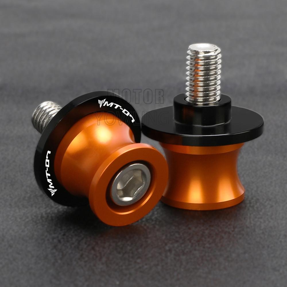 For Yamaha MT 07 MT07 FZ07 FZ 07 FZ-07 MT-07 Motorcycle 6MM Aluminum Swing Arm Stand Screw Swingarm Spools Slider Accessories
