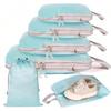 4/6pcs Compressible Packing Travel Storage Bag Cubes Waterproof Suitcase Nylon Portable With Handbag Luggage Organizer Ryanai