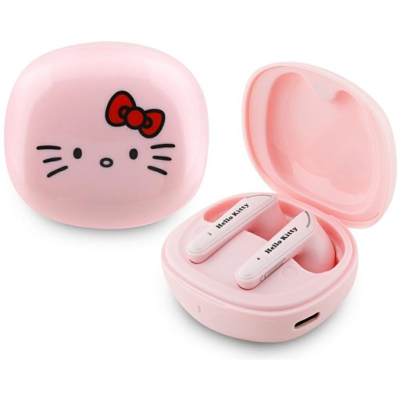 Hello Kitty O Glossy Finish - Słuchawki Tws + Etui Ładujące (Różowy)