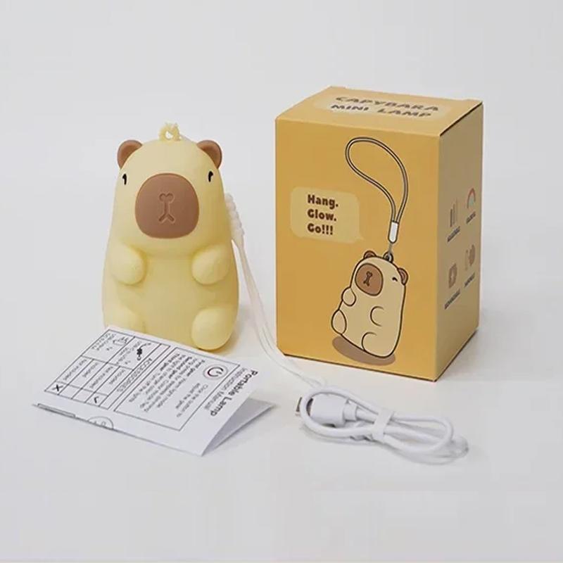 

Capybara Night Light Soft Silicone Lamp Touch Sensor USB Rechargeable Bedside Decor Nursery Kids Xmas Gift (4 Adorable Styles)