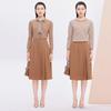 JESSIE High-Waist Pleated A-Line Midi Skirt