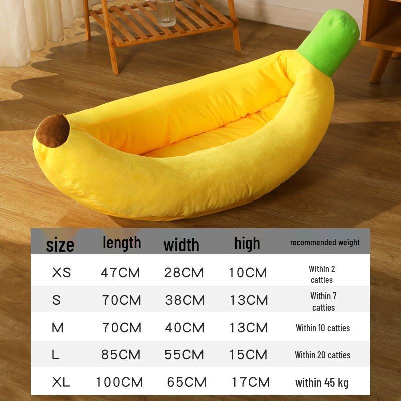 Removable & Washable Winter Dog and Cat Sofa Bed - Banana Boat Design
