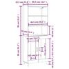 VidaXL Buffet haut Gris béton 69,5x34x180 cm Bois d'ingénierie 3189289