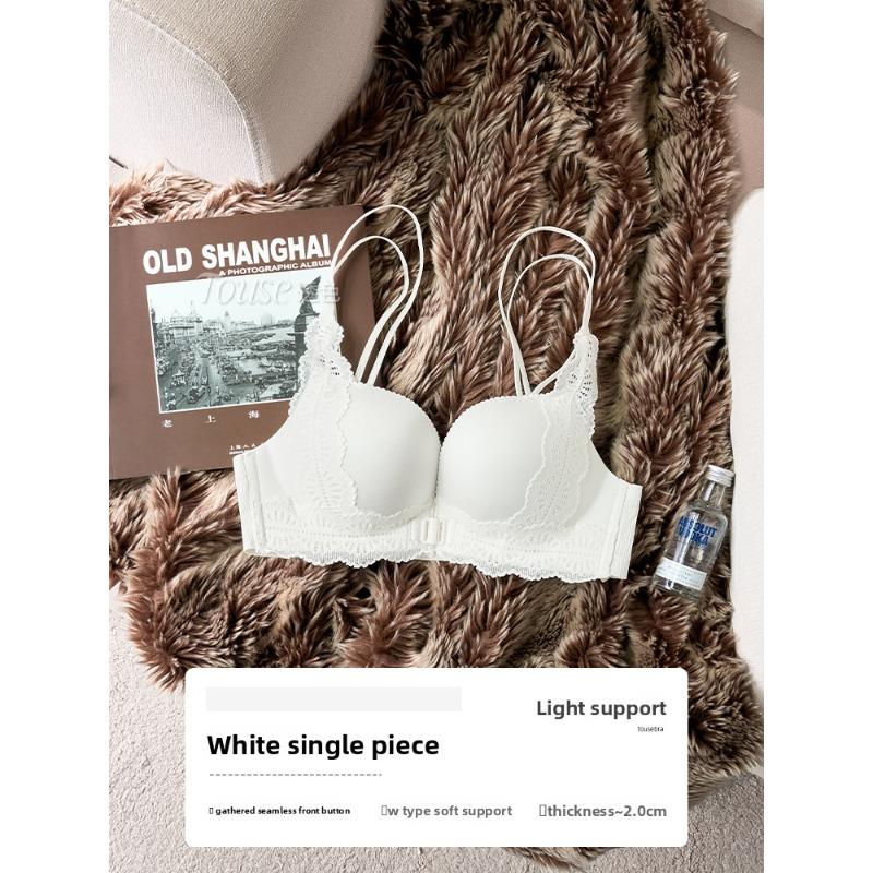 Girls Summer Thin Sexy Beauty Back Without A Trace Before The Button Small Chest Gathered To Collect Auxiliary Milk Underwear