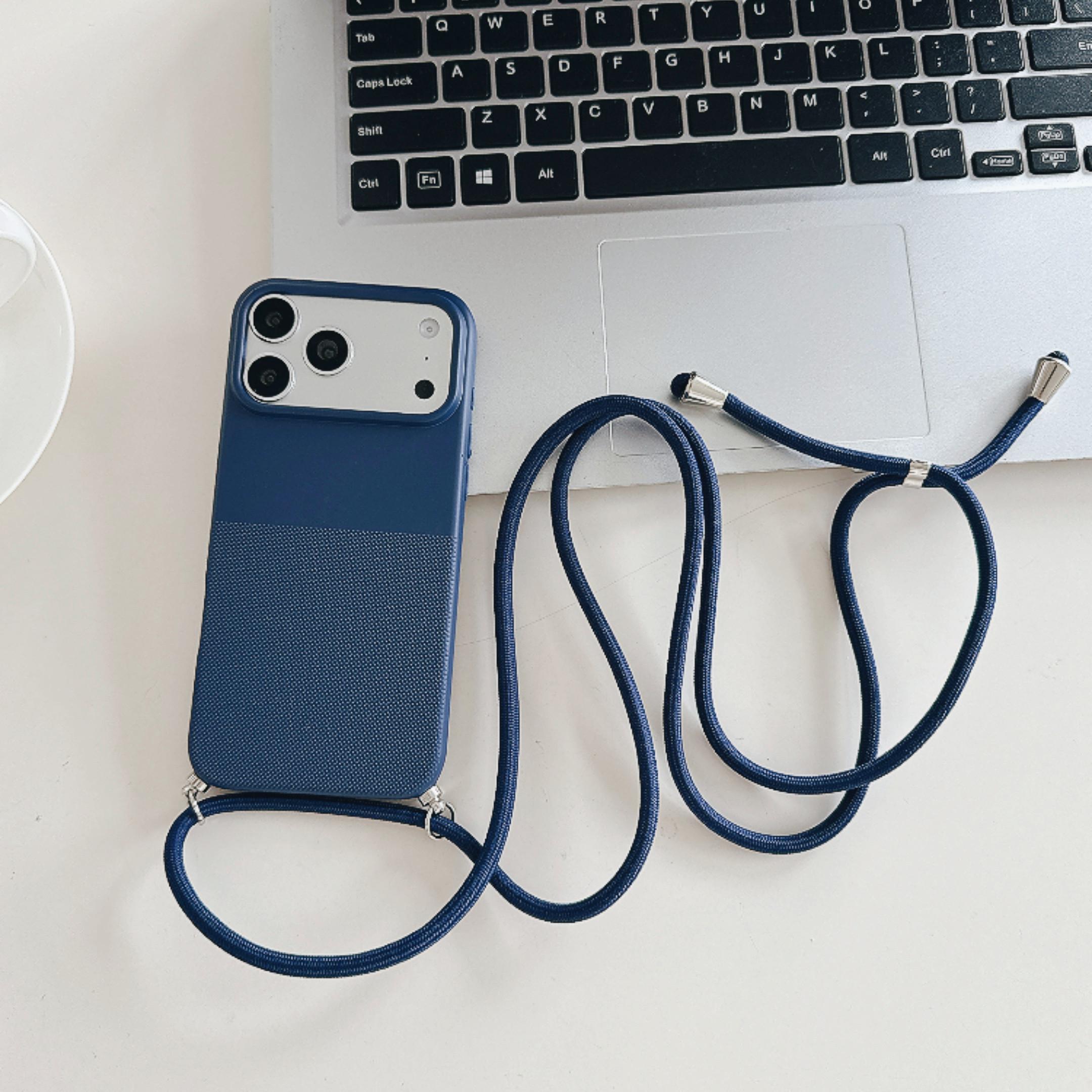 

Necklace Lanyard Rope Polka Dot Silicone Phone Case For Google Pixel 6 7 8 9 10 Pro 10A 9A 8A 7A 6A Pixel 9 Pro XL 5G Soft Cover Google Pixel 8 синій