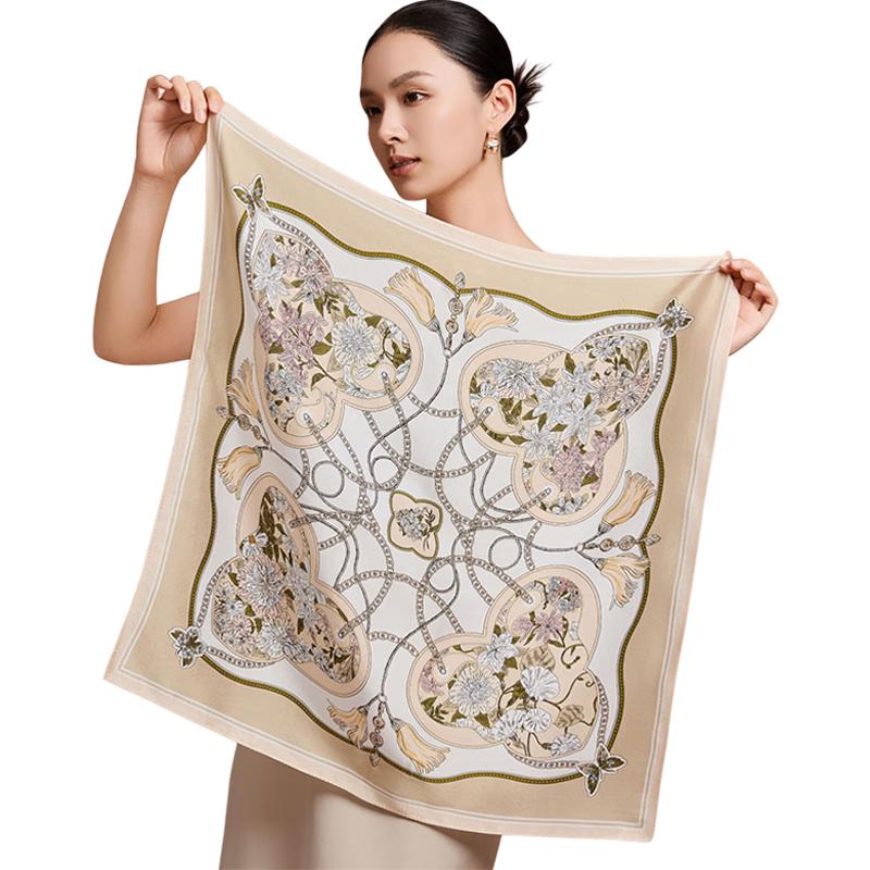 Shanghai Story 100% Mulberry Silk Square Scarf