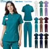 Uniformi Chirurgiche Donna Uomo Set Scrub Medico Infermiera Salone di Bellezza Abbigliamento da Lavoro Scrub Clinici Top + Pantaloni Spa Medico Infermieristica