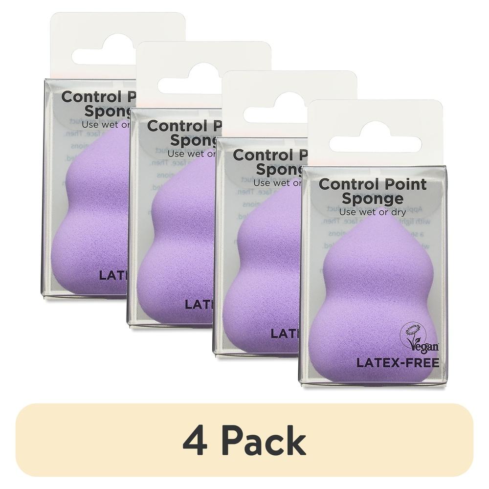 

4 Pack Control Point Makeup Sponge Latex Free Wet Dry Beauty Blender Soft Cosmetic Tools Liquid Foundation Application United States
