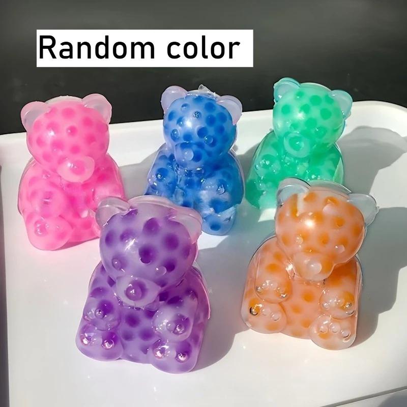 

Squishy Little Bear Squeeze Pimples Fidget Toy Wet Soft Cute Animal Decompression Toy Squishy Balls Fidget Toys For Kids Adult (As shown-33711)-