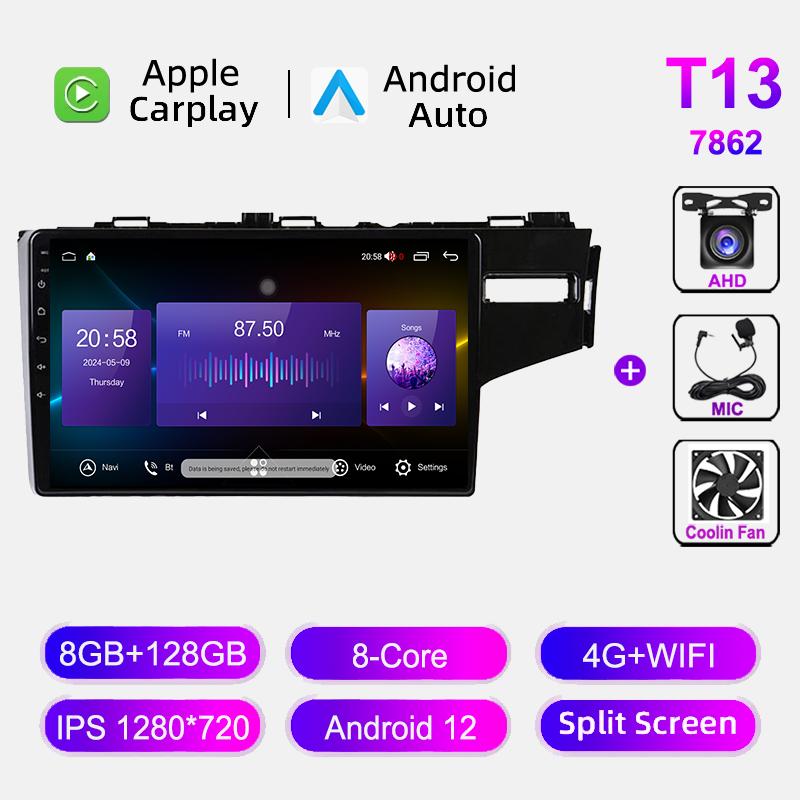 Car Radio Android For Honda Jazz 3 2015-2020 Fit 3 GP GK 2013-2020 Multimedia Video Player 4G WIFI Navigation GPS Carplay Stereo