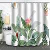 Shower Curtain Waterproof And Mildew-Proof 3D Digital Printing Plant Printing Shower Bath Bathroom Partition Curtain Free Punching