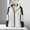Couple's Ski Jacket Set: Women's 3-in-1 Detachable Liner & Men's Mink Velvet, Windproof & Waterproof for Autumn/Winter.
