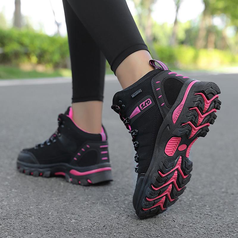 Women's Plus Size High-Top Outdoor Shoes - Wear-Resistant Hiking, Sports, Climbing & Training Footwear
