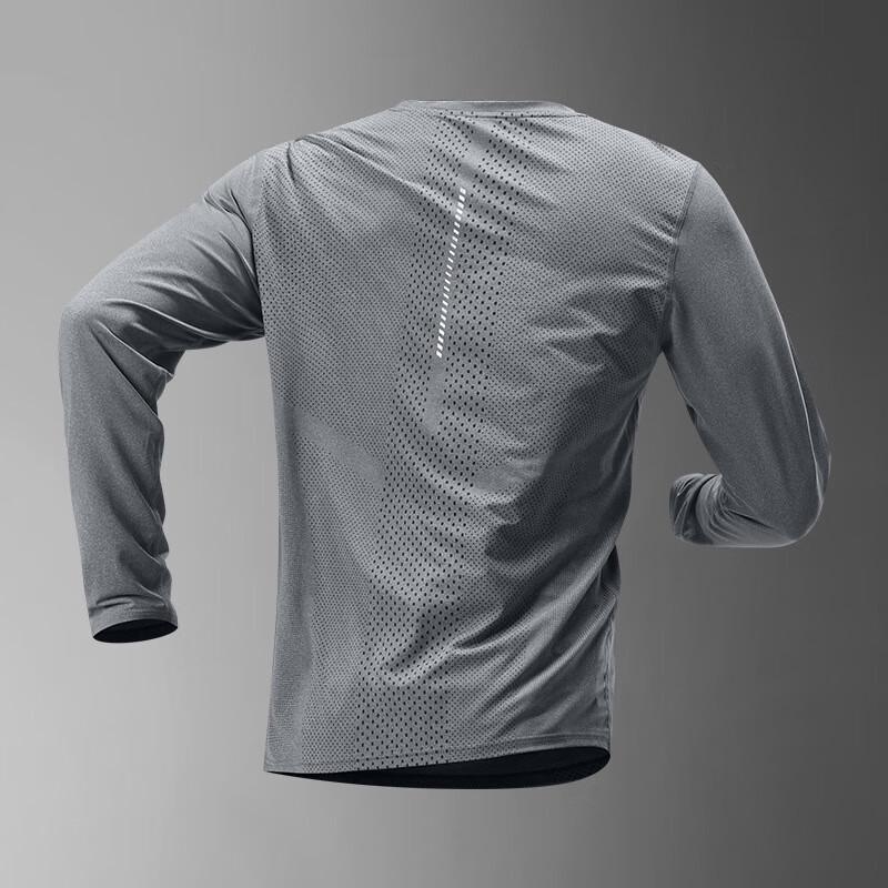 WEZHO Men s Quick-Dry Long Sleeve Athletic T-Shirt