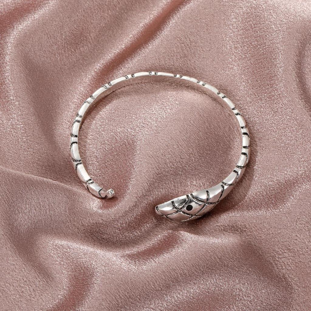 Verstellbares Armband & Ring Set im europäischen & amerikanischen Stil mit Schlangendesign für Männer & Frauen