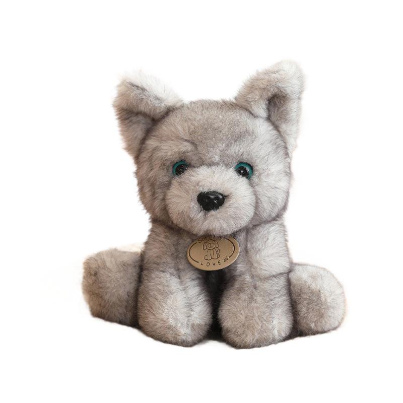 Adorable Fluffy Husky Plush Toy Doll