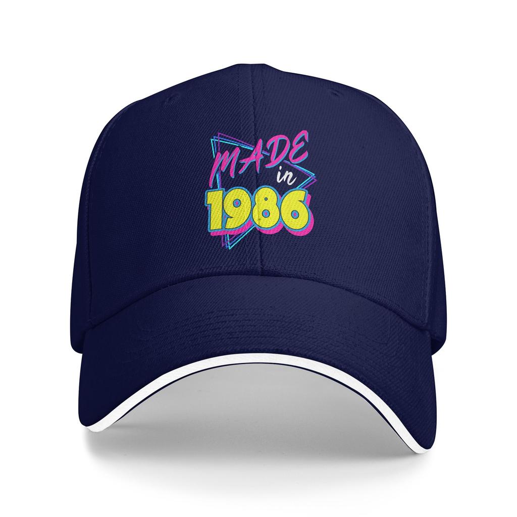 Made In 1986 40th Birthday Retro 40 Years Old 80s Vintage Sun Baseball Cap Spring Men Hip Hop Hats Outdoor Sports Baseball Caps