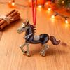 Pony Vánoční ozdoba Kamínková Zvěrokruh Kůň Přívěsek pro Dekoraci Stromku Třpytivý Sváteční Přívěsek Kůň pro Štěstí Tématická Dekorace