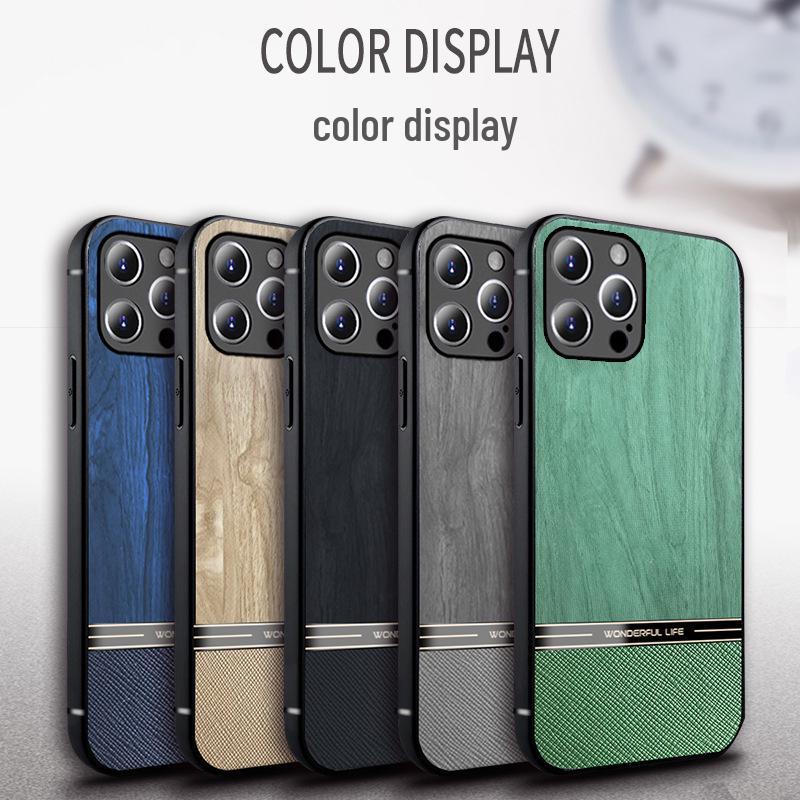Original Wood Color Drop-Proof Case for Apple XS/XR/13PRO/15/17 with Precise Cutouts