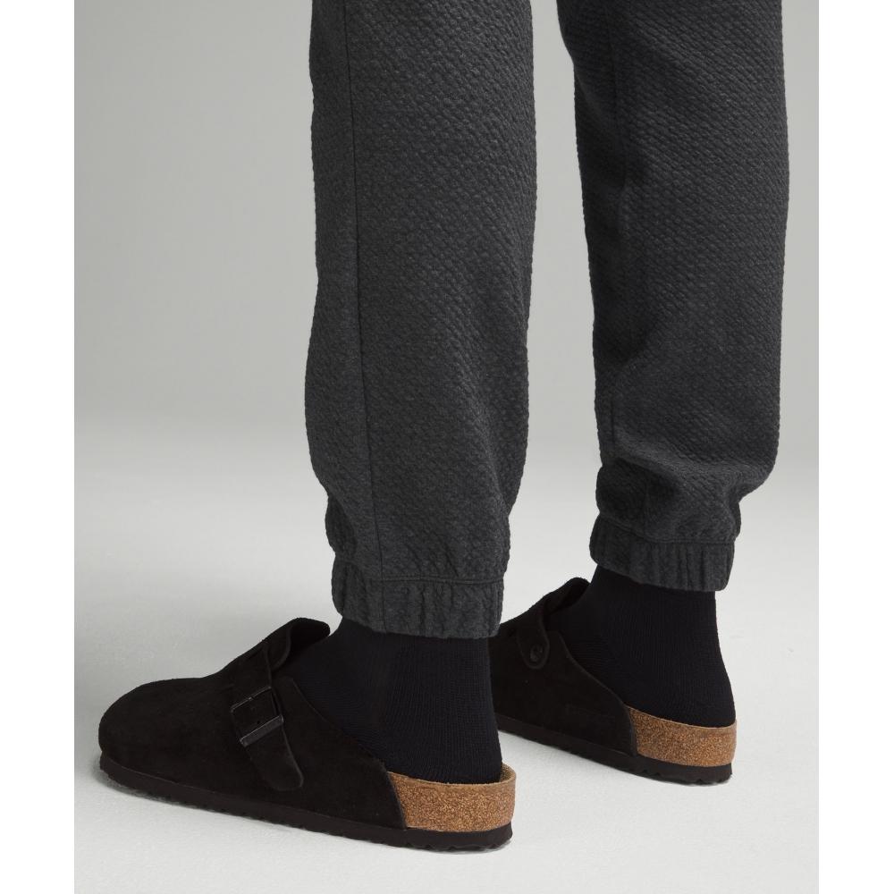 Lululemon Textured Double Knit Cotton Jogger  Regular Heathered Black Black