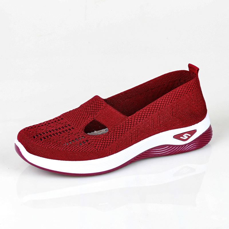 Breathable Plus Size Women's Mesh Casual Shoes - Comfortable Footwear for Middle-Aged & Elderly Moms
