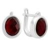 Silver Earrings with Artificial Garnet Nano 4.33ct (60002402)