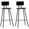 Day and Night - Day and Night Kitchen Stools 2 Units Recycled Solid Wood