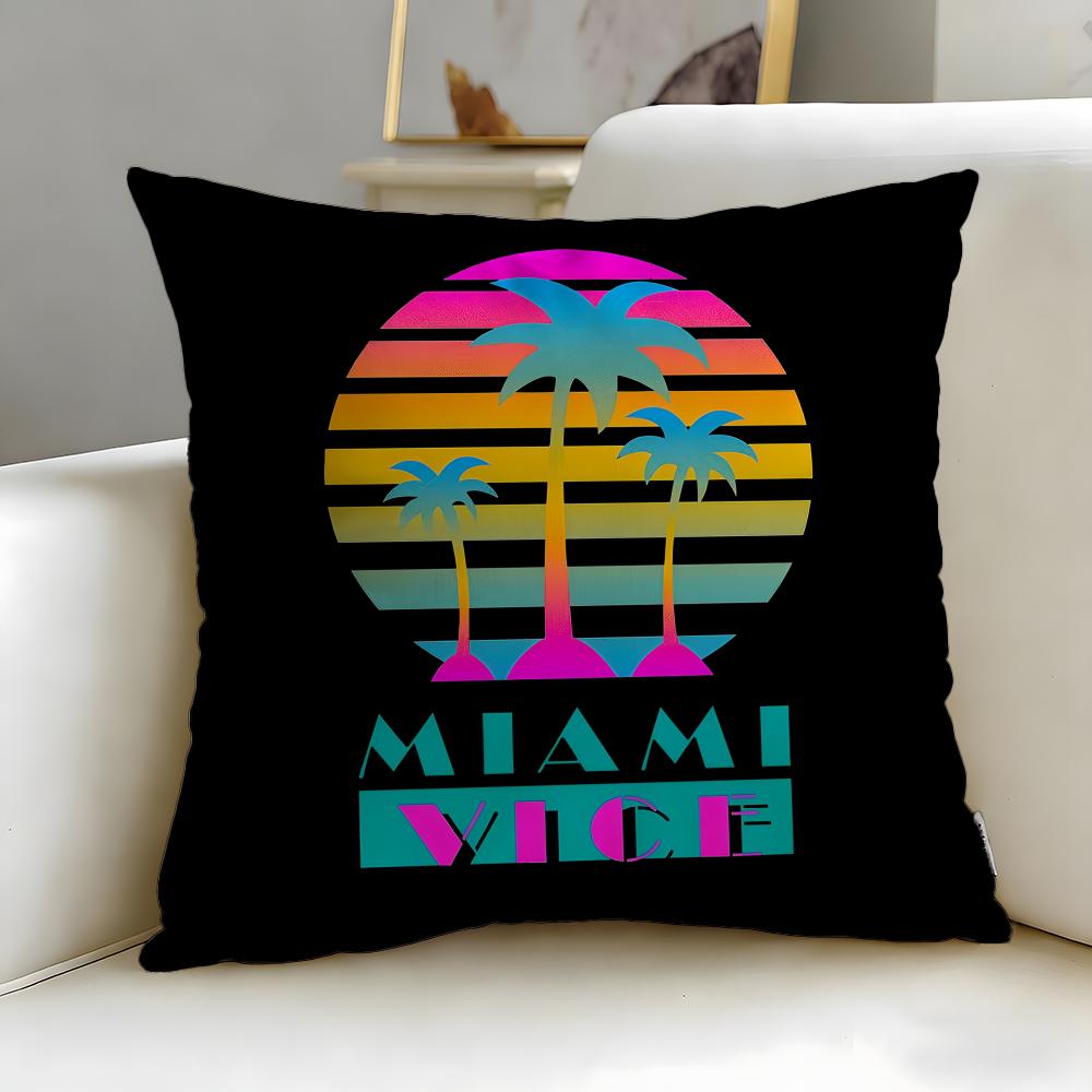 Klassische Film Miami Vice Kissenbezug Weich Leicht zu Waschen Kissenhülle Vielseitig für Sofa Bett Reise und Büro