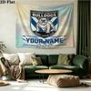 Custom Name Footscray Bulldogs Printed Tapestry – Wall Hanging for Bedrooms, Dorms, and Home Decor