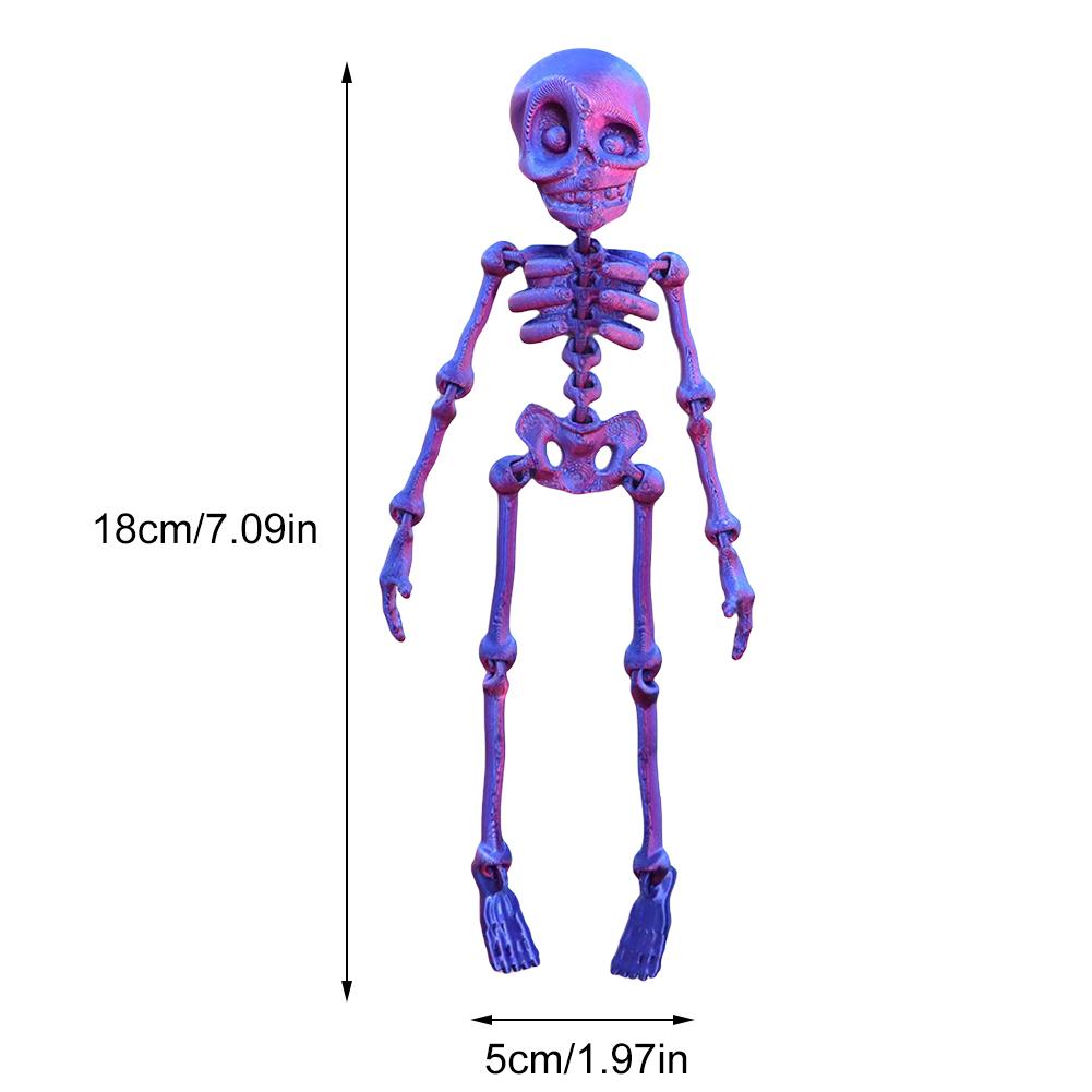 Magnetic Poseable Luminous Skull Fridge Magnet Funny Halloween Gift Easter Kitchen & Dining Decor Home Accessory Quirky Decor