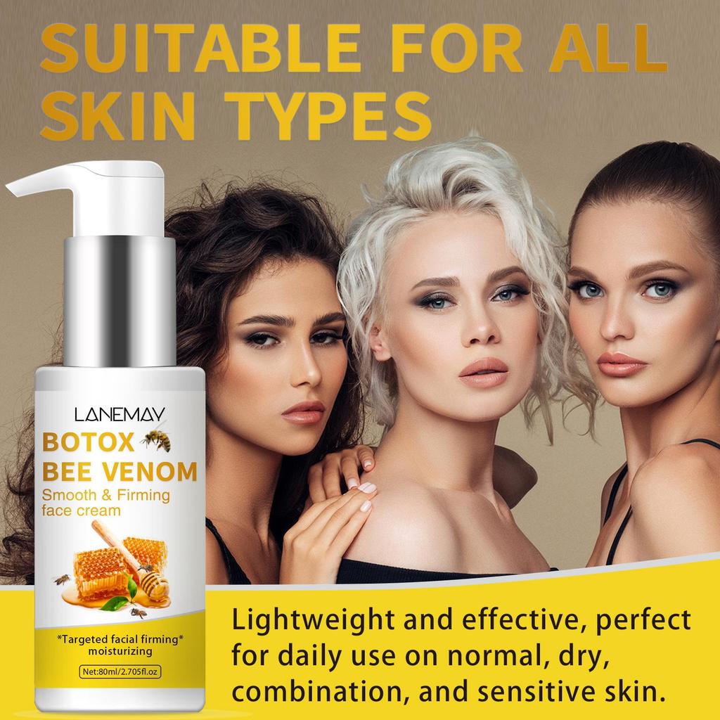 Botox Včelí jed Pleťový krém-Zpevňující A Hydratační Pleť-Vhodný Pro Suchou A Citlivou Pleť,80ml