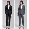 2025 Autumn/Winter Women's Korean-Style Tailored Commuter Suit Set: Elegant, Waist-Slimming, OL Fashion