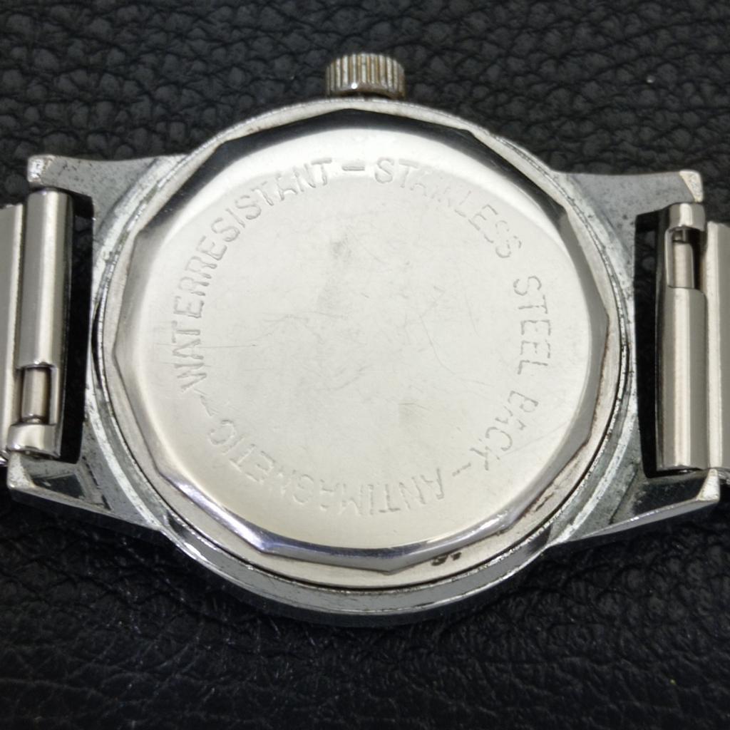 VINTAGE LAREX LUKSUSOWY MECHANICZNY SZWAJCARSKI MĘSKI ZEGAR Z NIEBIESKĄ TARCZĄ a702042-5