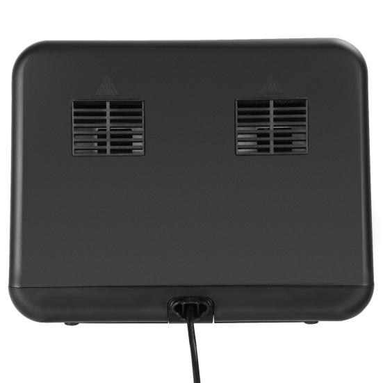 Friteuses à air chaud double zone avec fenêtre de visualisation Capacité 9L Double friteuse à air 2 tiroirs Écran tactile Fonction minuteur intelligent (EU Plug)