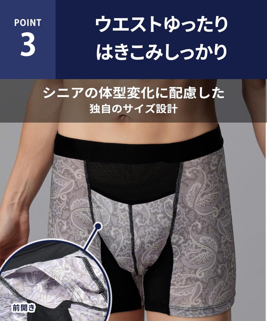 by Wacoal Boxer and design and LL [Bros Men] shorts, sweat-absorbing quick-drying (body fabric), stuffiness-reducing (front back), front-opening