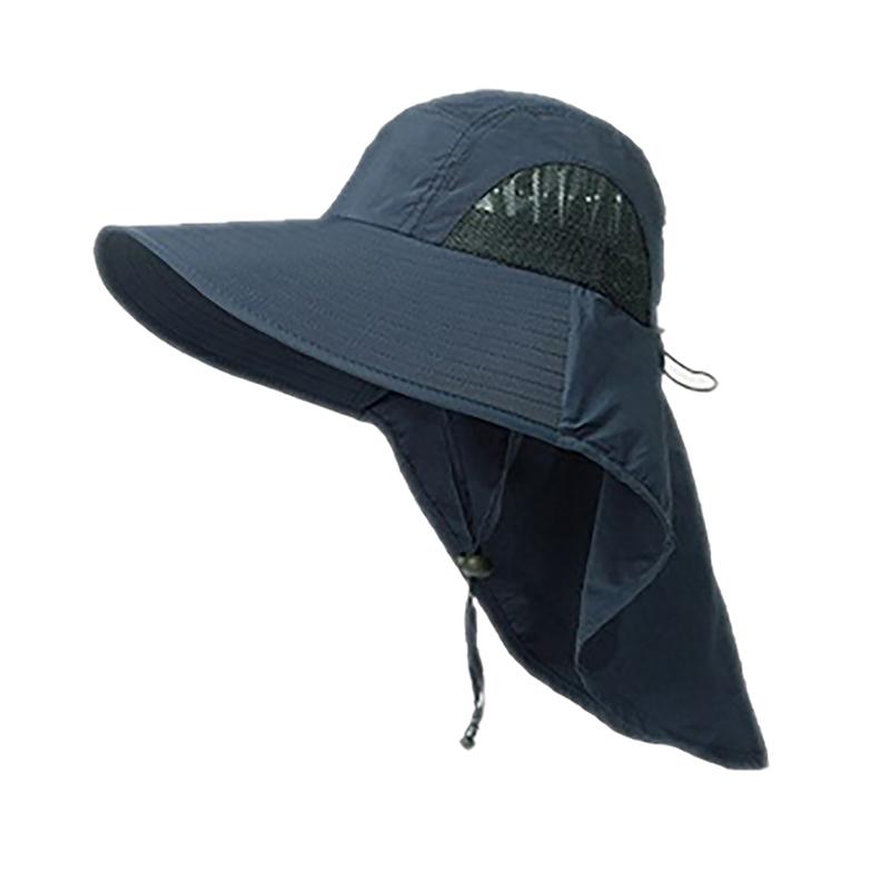 Pălărie de soare cu bor larg de vară pentru bărbați și femei, reglabilă, protecție în aer liber, Safari, capac pentru drumeții, pescuit, pălărie de protecție solară, ceai cules pălărie
